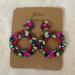 J. Crew Jewelry | Jcrew Multicolored Floral Clip On Earrings Nwt | Color: Pink | Size: Os