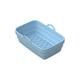 Dual Air Fryer Silicone Liners for Dual Air Fryer Basket Liners Reusable Silicone Pot Rectangular Air Fryer Accessories Air Fryers (Color : Bu2, Size : A)