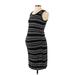 Liz Lange Maternity for Target Casual Dress - Midi Scoop Neck Sleeveless: Black Print Dresses - Women's Size Small