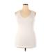 Torrid Tank Top Ivory Solid V Neck Tops - Women's Size 2X Plus