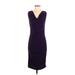 Patty Boutik Cocktail Dress - Sheath Cowl Neck Sleeveless: Purple Solid Dresses - Women's Size Small