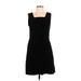 Eddie Bauer Casual Dress - A-Line Square Sleeveless: Black Solid Dresses - Women's Size Medium