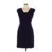 Banana Republic Casual Dress - A-Line: Purple Solid Dresses - Women's Size 12 Petite