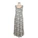 Drew Casual Dress - Midi Scoop Neck Sleeveless: Gray Dresses - Women's Size Large