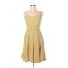 Old Navy Casual Dress - A-Line: Yellow Chevron/Herringbone Dresses - Women's Size Small
