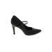 Dana Buchman Heels: Mary Jane Stiletto Cocktail Party Black Print Shoes - Women's Size 9 - Pointed Toe