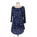 Lily by Firmiana Casual Dress: Blue Dresses - Women's Size Large