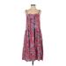 Knox Rose Casual Dress - Midi: Red Paisley Dresses - Women's Size X-Small