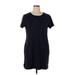 Tommy Hilfiger Casual Dress - Shift Crew Neck Short sleeves: Black Color Block Dresses - Women's Size X-Large