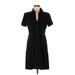 T Tahari Casual Dress - Shirtdress: Black Dresses - Women's Size 8