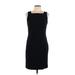 Ann Taylor Casual Dress - Sheath Square Sleeveless: Black Solid Dresses - Women's Size 10