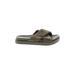 Aerosoles Sandals: Slip On Platform Casual Green Print Shoes - Women's Size 8 - Open Toe