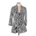 Calvin Klein Blazer Jacket: Silver Baroque Print Jackets & Outerwear - Women's Size 10