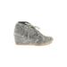 TOMS Wedges: Gray Jacquard Shoes - Women's Size 7 1/2