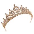 Diamond tiara golden bridal crown crystal wedding hair accessories bridal tiara noble golden tiara rhinestone bridal crown wedding tiara