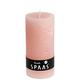 Spaas 8 Rustic Unscented Pillar Candles 70/130 mm, ± 60 Hours, Rose Blush