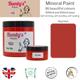 Bunty's Mineral Paint, Red Hot, rich bright red furniture paint, water-based, no brush marks, eco-friendly indoor outdoor use, 500ml & 100ml