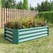 4×2×1ft Galvanized Metal Raised Garden Bed, Outdoor Planters Rectangular Metal Planter Box for Planting Vegetables Flowers Herb