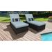 Barbados Wheeled Chaise Set of 2 Outdoor Wicker Patio Furniture