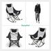 Rocking Camping Chair,Padded Recliner,Oversized Folding Lawn Chair with Pocket,Portable Camp Rocker Chairs with Carry Bag