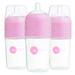 PopYum 9 oz Blue Anti-Colic Formula Making Baby Bottle, 3-Pack (with #2 nipples)