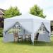 Outdoor 10x 10Ft Pop Up Gazebo Canopy Tent Removable Sidewall with Zipper, 2pcs Sidewall with Windows