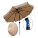 10 ft Patio Umbrella Market Table Round Umbrella Outdoor Garden with Crank and Push Button Tilt Pool Shade