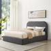 Keynote Upholstered Fabric Curved King Platform Bed