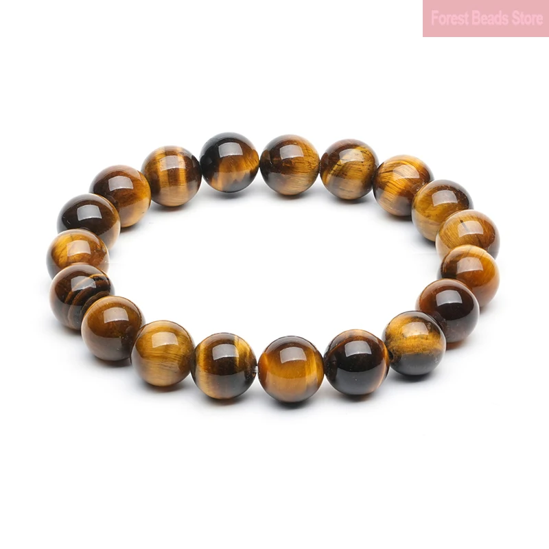 Bracciale in pietra occhio di tigre giallo di alta qualità Bracciale in pietra naturale fatto a mano Braccialetti pregiati Guarigione fatta a mano Reiki Yoga Gioielli 6/8/10/12mm