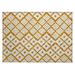 Orange/White 30 x 20 x 0.19 in Area Rug - Bungalow Rose Leis Geometric Machine Woven Indoor/Outdoor Area Rug in White/Orange | Wayfair