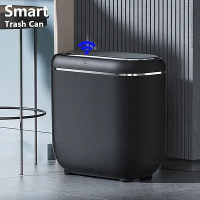 14L Automatische Sensor Mülleimer Schmale Smart Badezimmer Mülleimer Wc Müll Eimer Mülleimer Für Küche Recycling Smart Home