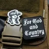 GEISSELE per God and County Morale Badge PVC Hook and Loop patch braccialetto luminoso Tactical