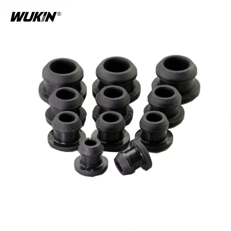5/10Pcs Schwarz/Weiß/Grau Solide Silikon Gummi Kappen T Typ Stecker Abdeckung Snap-on Dichtung hohe Temperatur Widerstand Dichtung Stopper Image