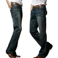 Jeans Men Mens Big Flared Jeans Boot Cut Leg Flared Loose Fit high Waist Male Designer Classic Denim