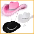 Cowboy Hats Fancy Dress Costumes Accessory Wild West Rodeo Texan Texas Adults Men Lady Performance