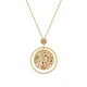 Open Circle Pendant Necklace Rose Gold Plated Paved White Cubic Zirconia Promise Anniversary