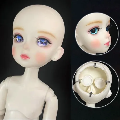 DIY Puppe Kopf 1/6 Bjd Puppe Make-Up Kopf 30CM Puppen Mechanische Joint Körper Kinder Mädchen Puppe