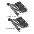 PCI-E 1 to USB 3 0 Expansion Card 7-ports Adapter Electrical PCIE PCI-E 1 to USB 3.0 Express