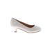 Forever Heels: White Solid Shoes - Women's Size 7