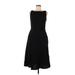 Banana Republic Casual Dress - Party Crew Neck Sleeveless: Black Solid Dresses - Women's Size 8
