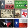 God Bless Texas Retro Metal Sign Texas State Feel Lone Star Wall Decor Shop Mural HOSign