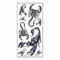 Autocollant de tatouage temporaire étanche pour hommes mode cool drôle roi scorpion 3D