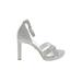 MICHAEL Michael Kors Heels: Silver Shoes - Women's Size 8 - Open Toe