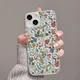 Coque de téléphone transparente esthétique pour femme motif de cuir chevelu fleur fraîche cadeau