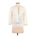 Zara Basic Jacket: Short Ivory Print Jackets & Outerwear - Women's Size Small