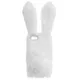 Mikikit Fluffy Bunny Case for Girls Furry Rabbit Cover Plush Case Ears Ball Protective Stuffed