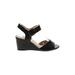 Alex Marie Wedges: Black Solid Shoes - Women's Size 8 1/2 - Open Toe