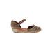 Gentle Souls Flats: D'Orsay Wedge Boho Chic Brown Solid Shoes - Women's Size 9 - Open Toe