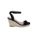 Steve Madden Wedges: Black Print Shoes - Women's Size 8 1/2 - Open Toe