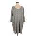 Purejill Casual Dress - Sweater Dress: Gray Marled Dresses - New - Women's Size X-Large